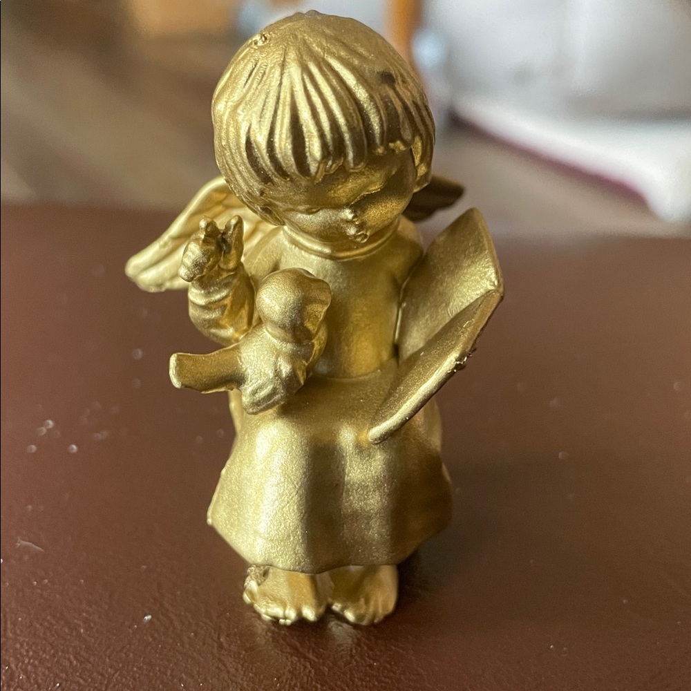 Precious gold angel Christmas ornament